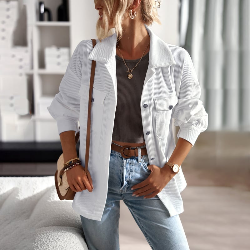Chaqueta Larga Mujer Blanca