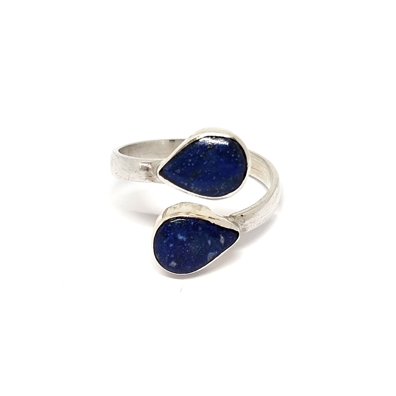 ANDREA COGGIOLA JOYAS Anillo Lapislazuli Gotas Plata Fina 925 Adaptable falabella