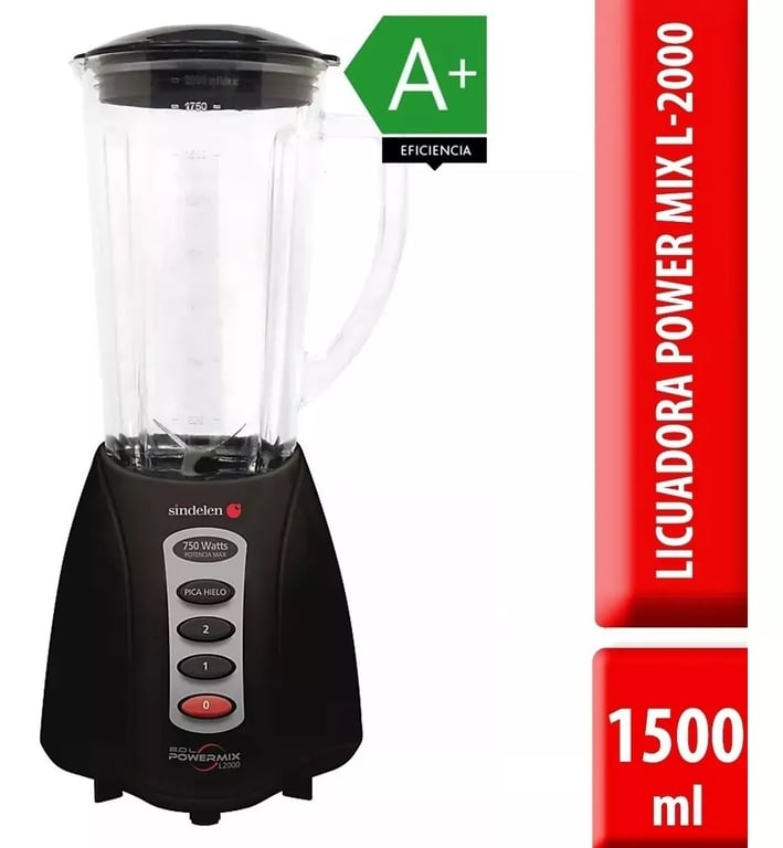 SINDELEN Licuadora Jugura Jarra Vidrio Sindelen 18lt 750w Acero falabella