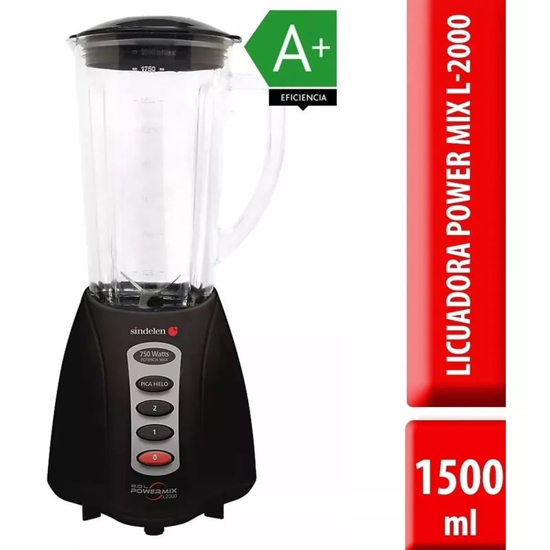 SINDELEN Licuadora Jugura Jarra Vidrio Sindelen 18lt 750w Acero falabella