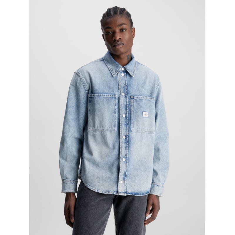CALVIN KLEIN Camisa Relaxed De Mezclilla Azul Calvin Klein falabella