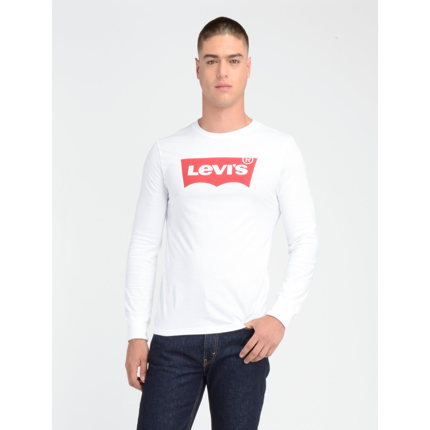 Polera Hombre Manga Larga Batwing Blanca Levis LEVIS Linio Chile