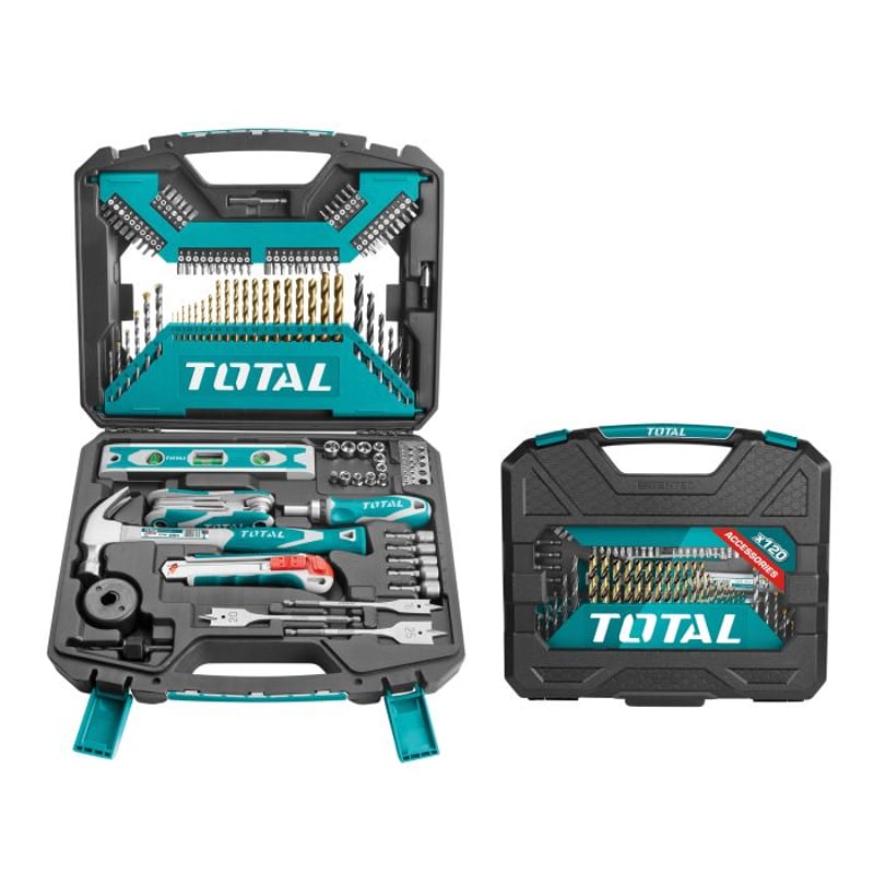 TOTAL TOOLS Set de accesorios y herramientas 120 piezas THKTAC01120 ...