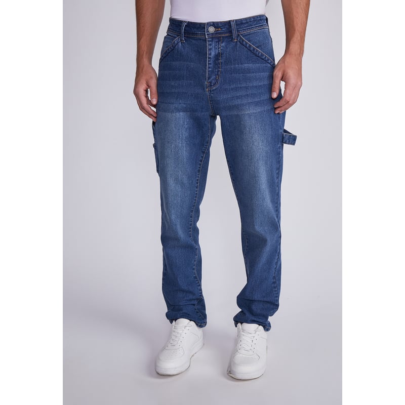 Jeans Hombre Azul Slim Bolsillos Carpintero Sioux