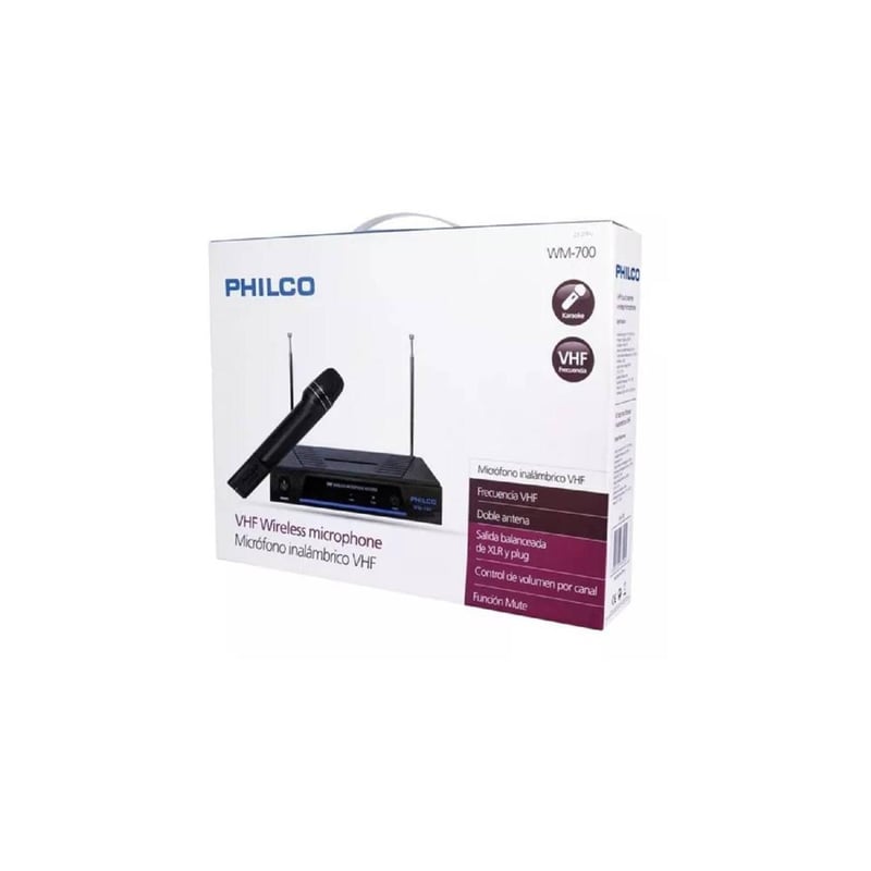 PHILCO Microfono Inalámbrico de mano Vhf Philco Wm700 | falabella.com
