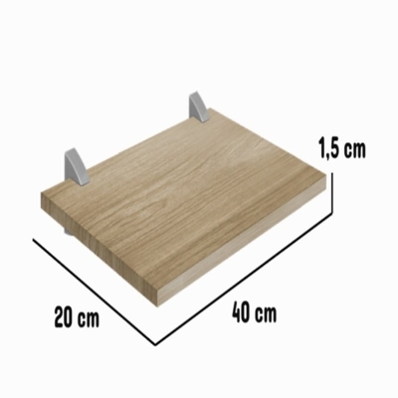 BE DESIGN - REPISAS CONCEPT40 ROBLE  PACKx2