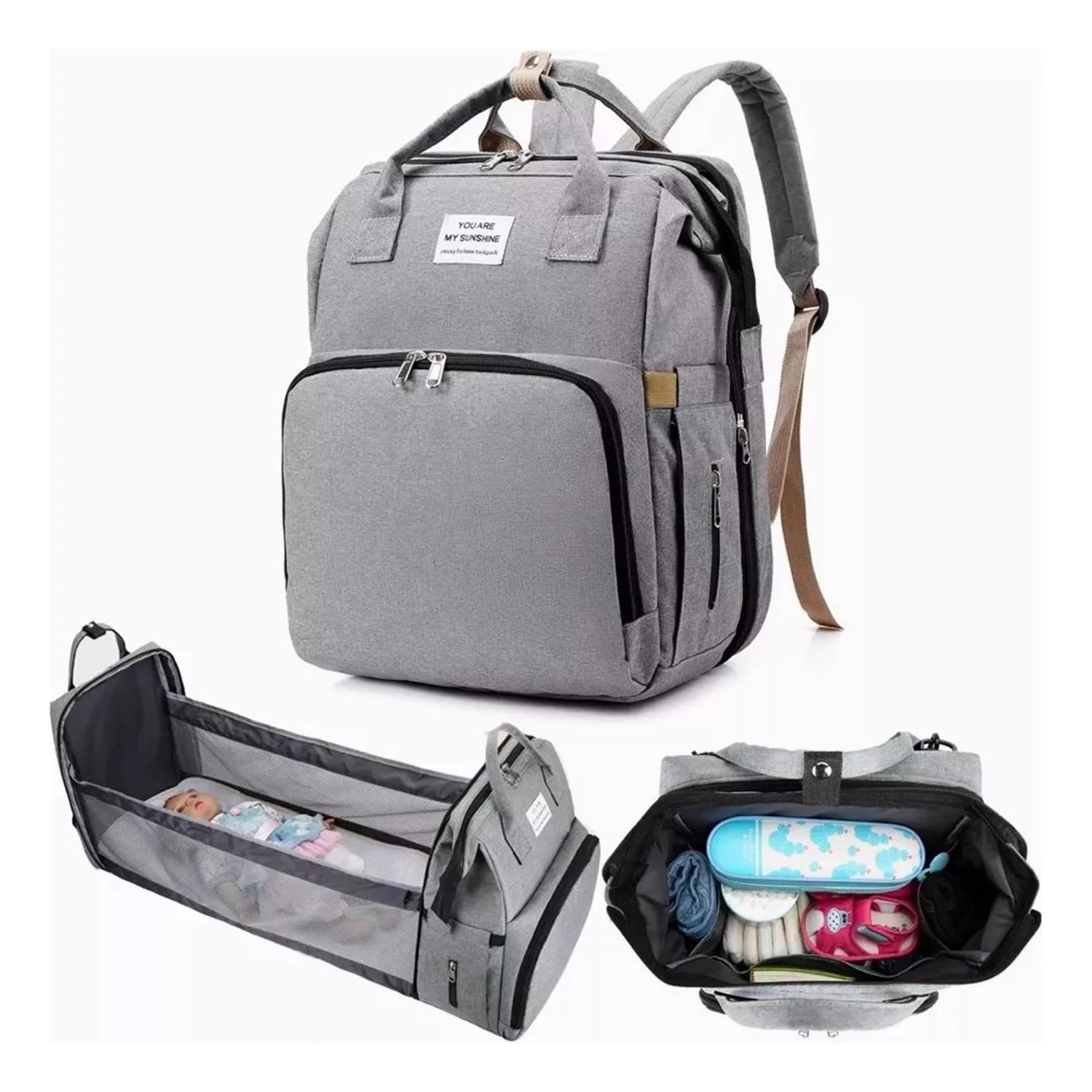 Bolsa Mochila De Panales Para Mama Cama De Bebe Plegable Sodimac Chile