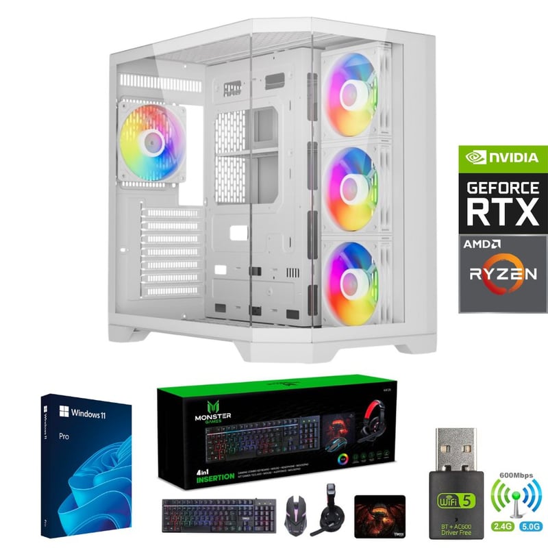 AMD CORP Pc Gamer AMD Ryzen 7 5700X 32GB RAM RTX 4070 SUPER 2TB SSD Wifi CG83