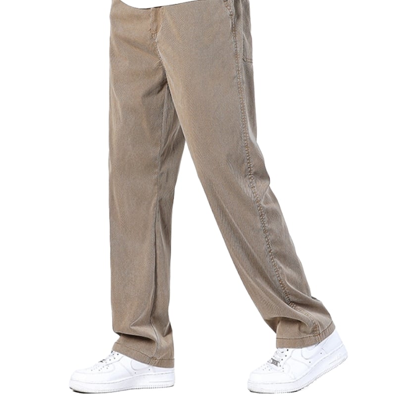 pantalones beige ajustados hombre