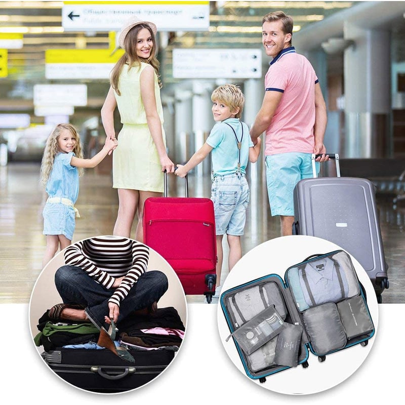 GENERICO Set 7 Bolsas Organizadoras De Maletas Para Viaje Impermeable. falabella