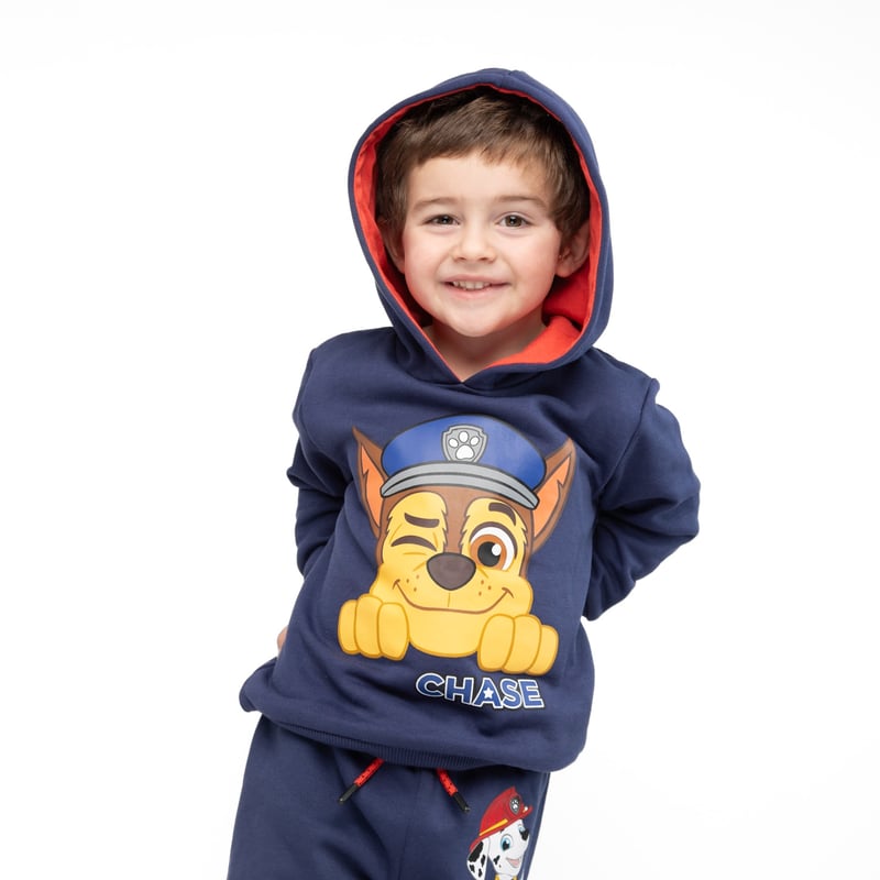 PAW PATROL Poleron Con Gorro Niño Chase Azul Marino Paw Patrol ...