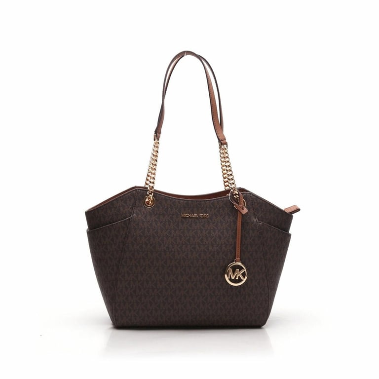 MICHAEL KORS Cartera Michael Kors Jet set Travel LG Chain Shldr Tote Brown. falabella