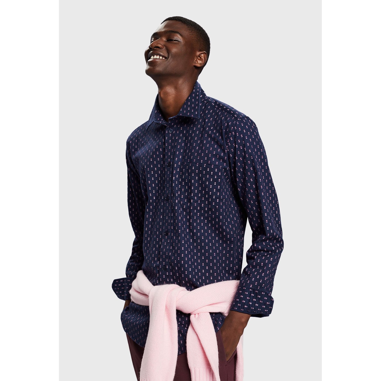 ESPRIT Camisa Estampada De Corte Slim Hombre Esprit ESPRIT falabella