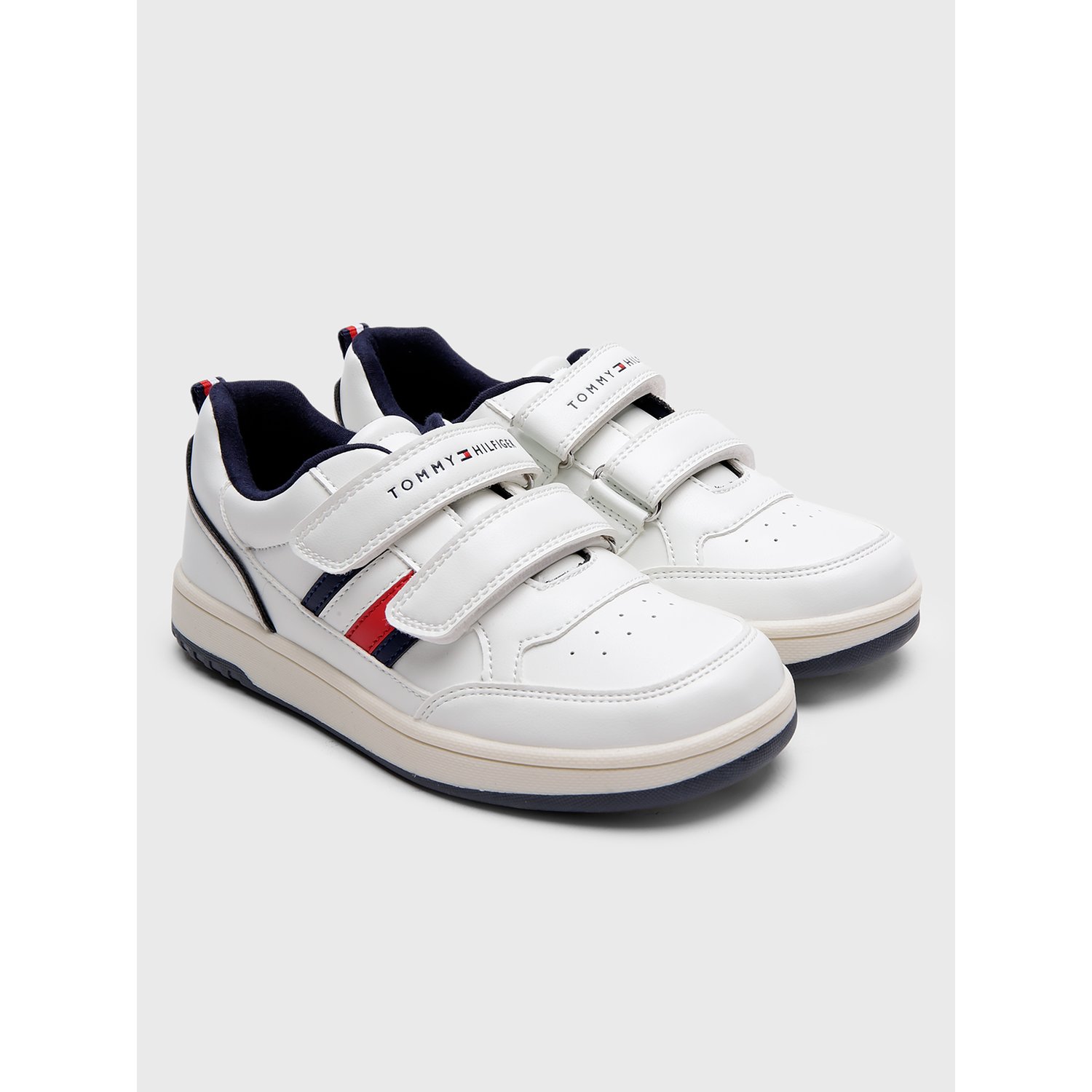 TOMMY HILFIGER Zapatillas Con Velcro Stripe Logo Nino Blanco Tommy Hilfiger falabella