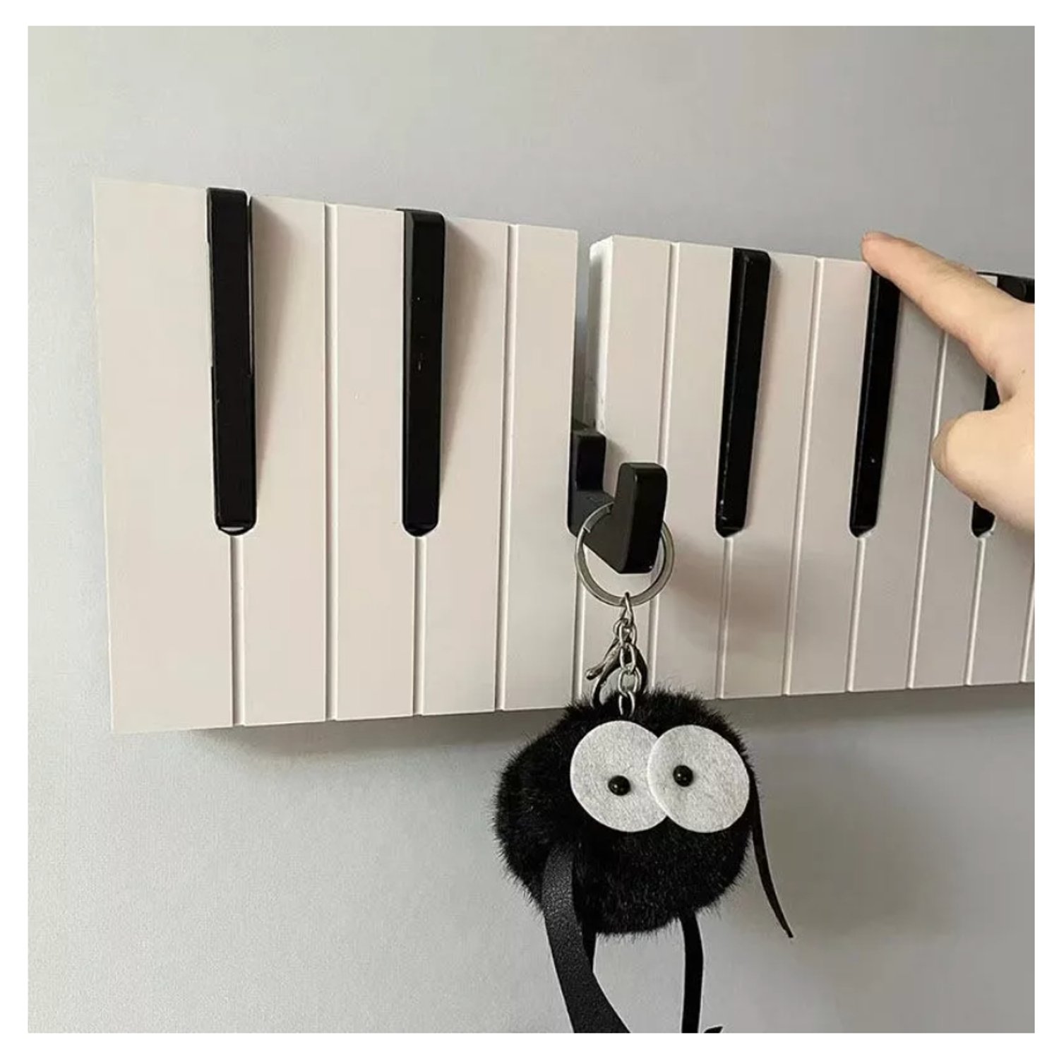 Perchero De Pared Con 9 Ganchos De Madera Piano 48x14.5cm Sodimac Chile