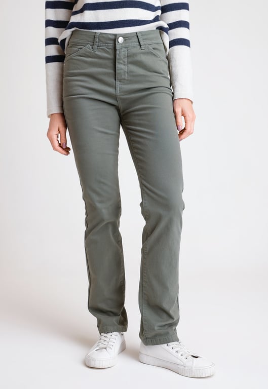 Pantalon De Mujer Modelo Ely Color Verde Verde 46