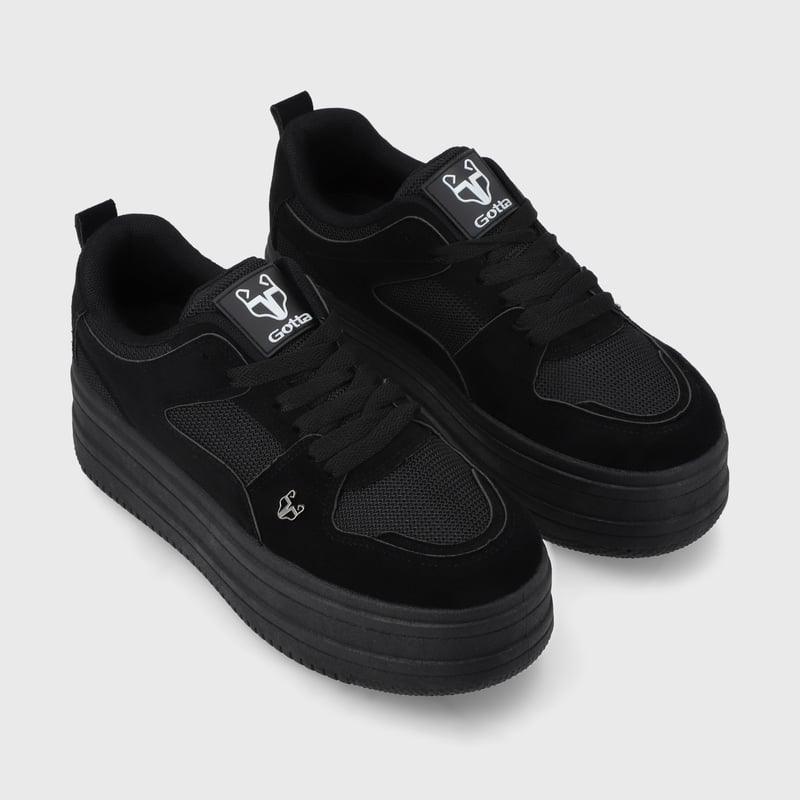 Zapatillas mujer negras plataforma shop