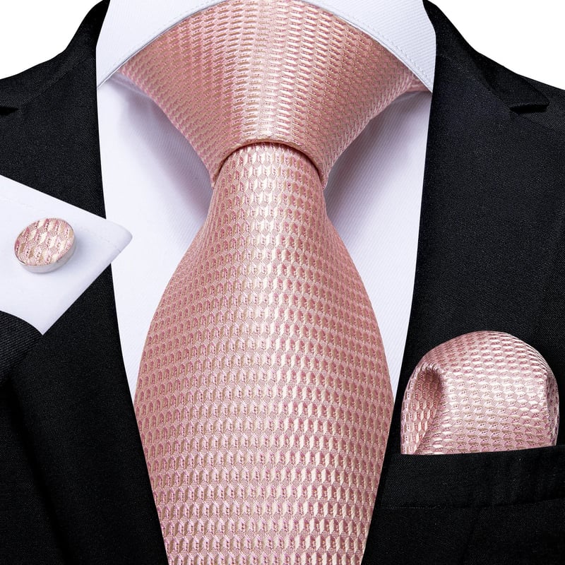 SONEC Corbata Rosa hombre seda con pano y colleras Palo Rosa falabella