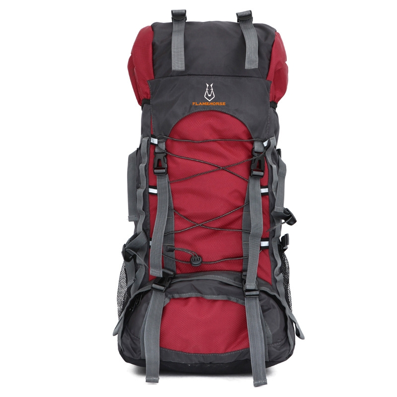 GENERICO Mochila trekking 60 litros rojo falabella