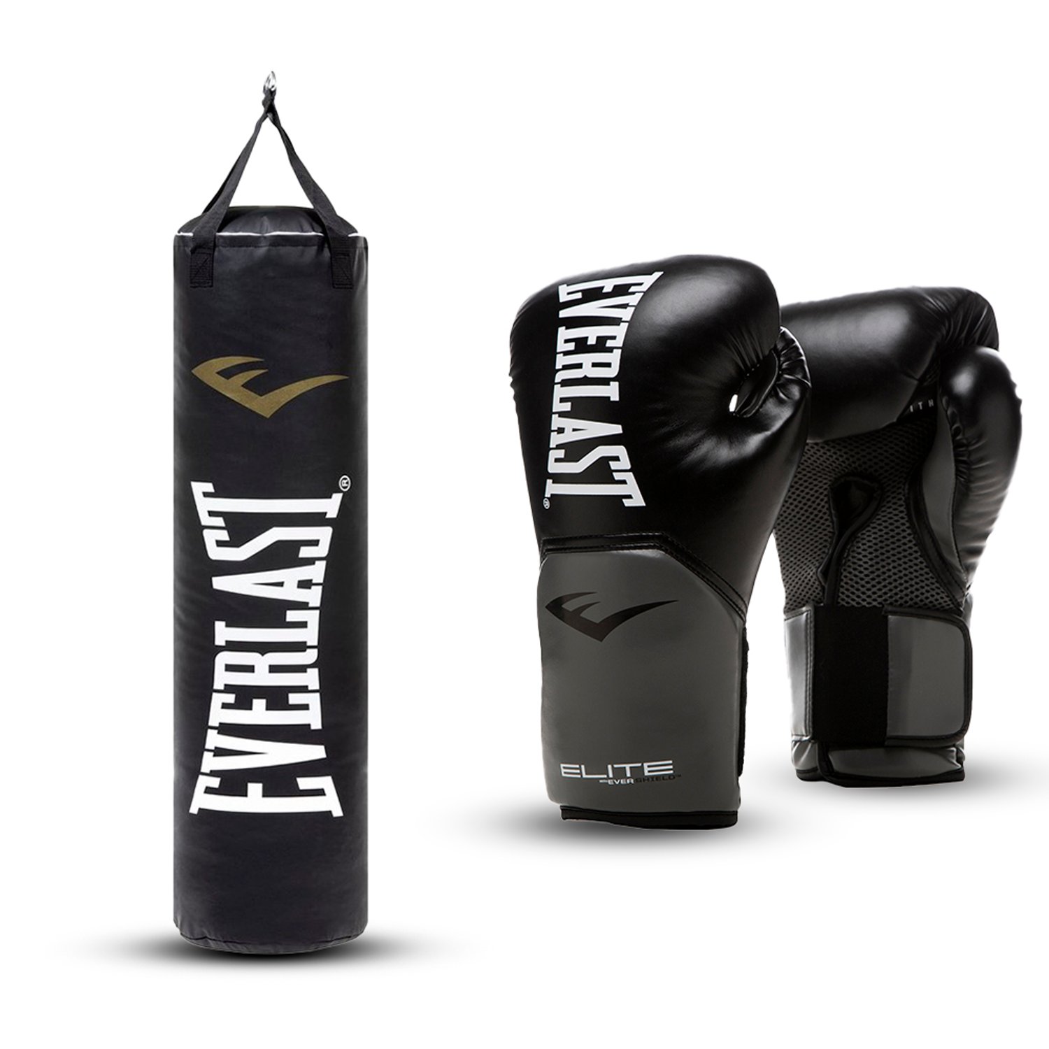 EVERLAST Kit de Boxeo Everlast Saco y Guante Negro 16oz falabella