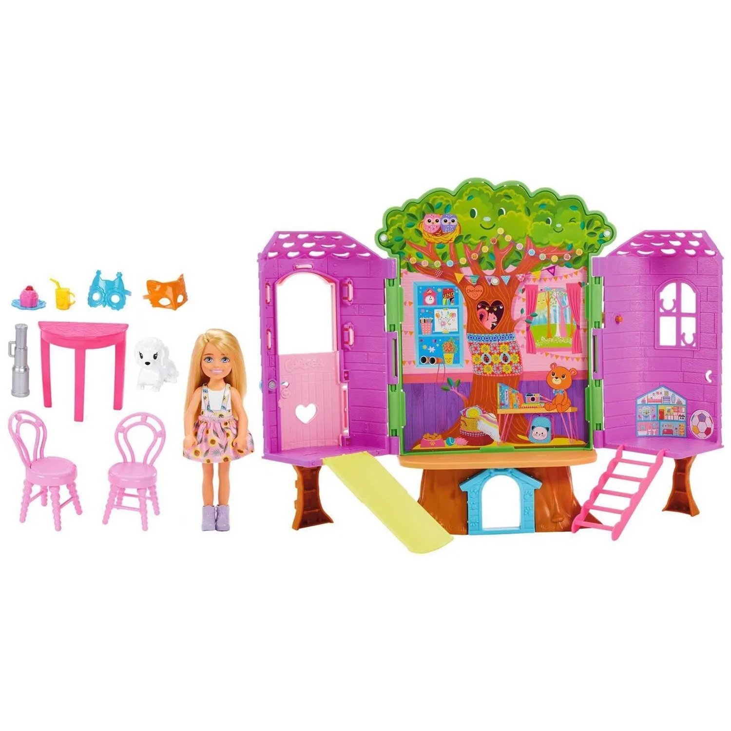 BARBIE Set Juego Chelsea Casa Del Arbol Barbie hpl70 Mattel falabella
