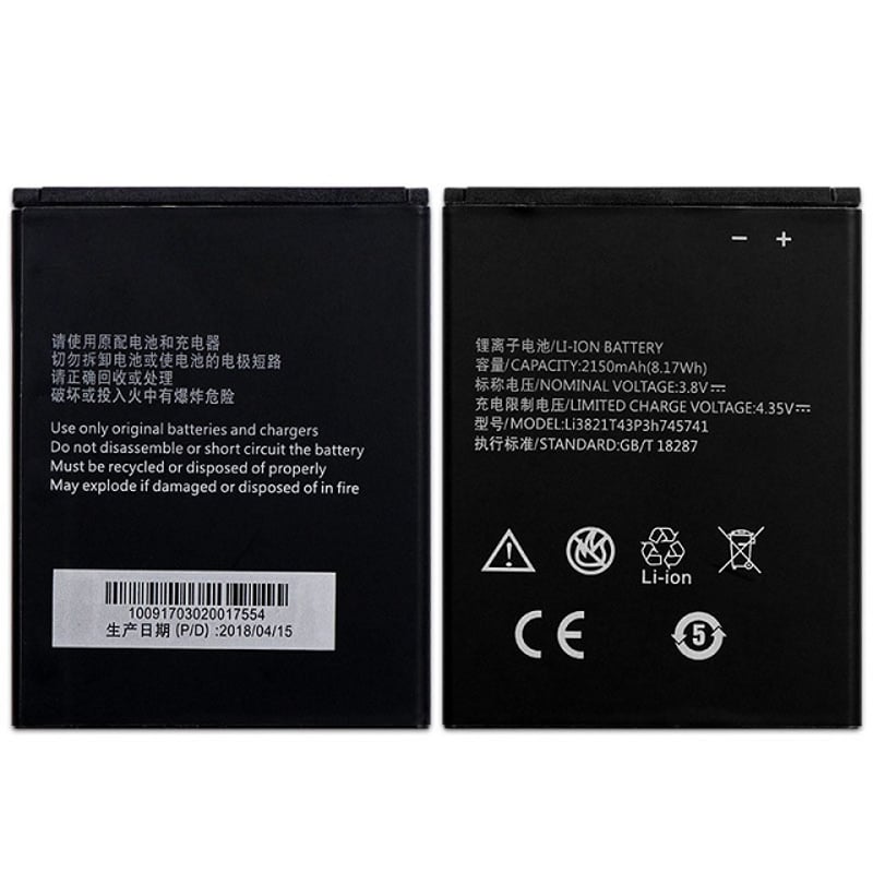 Batteria Per ZTE Blade A3, A5, C341, Li-ion, 3,7V Da 1500mAh