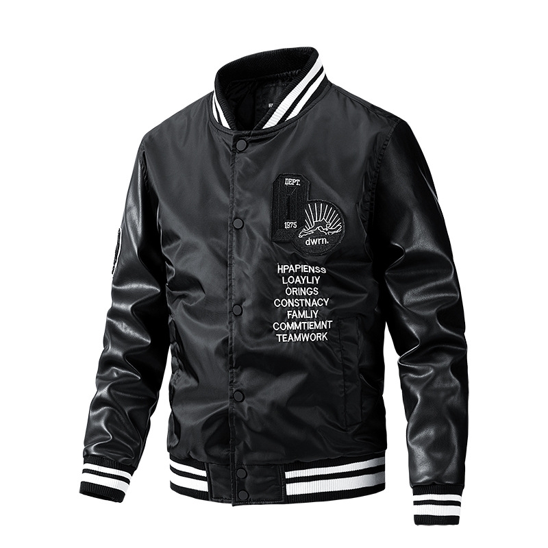 Chaqueta de beisbol para hombre Negro