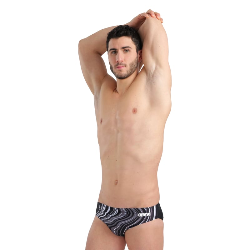 ARENA - Tanga Hombre Marbled  Negro Arena