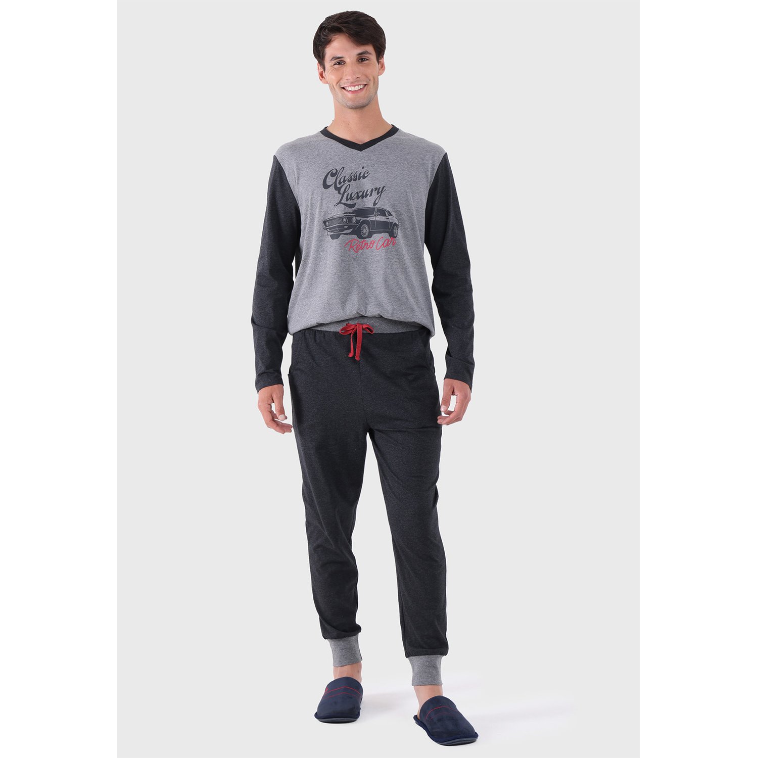 ARROW Pijama Largo Cuello En V Arrow ARROW falabella