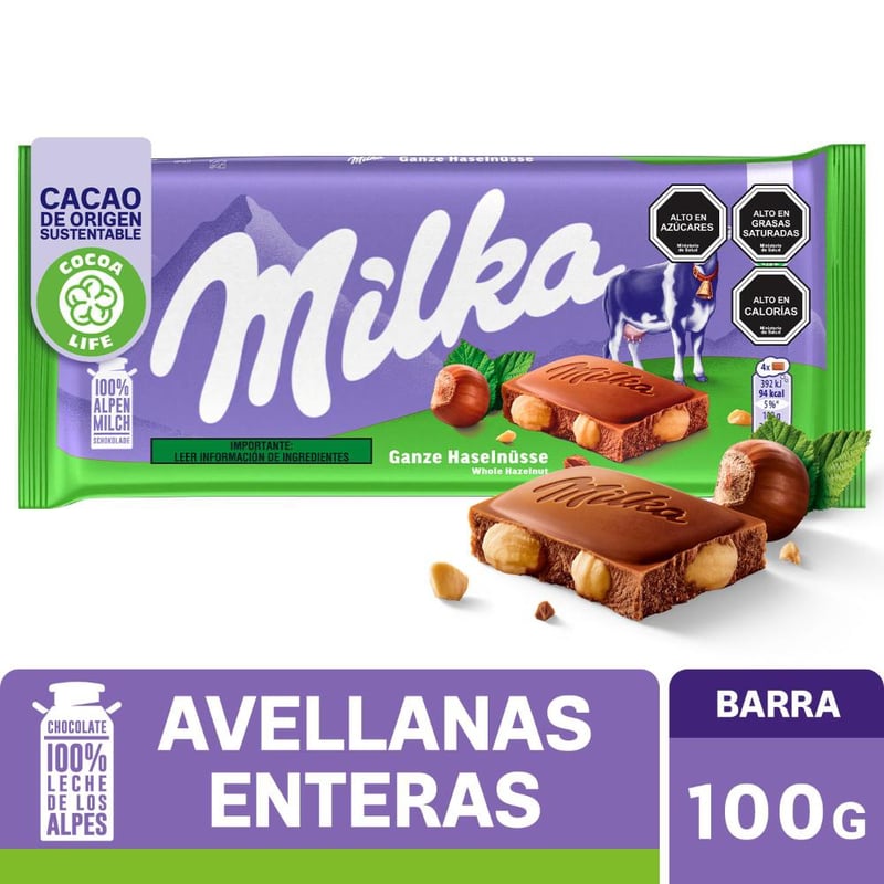 MILKA - Chocolate Milka® relleno con Avellanas Enteras 100g