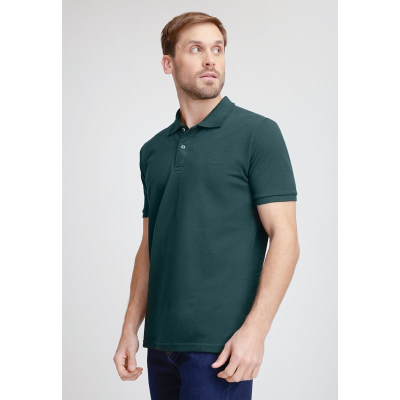 Polera polo verde hot sale