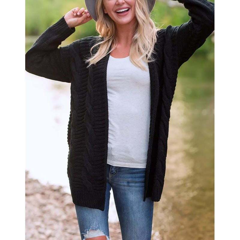 Sweater abierto para Mujer Negro