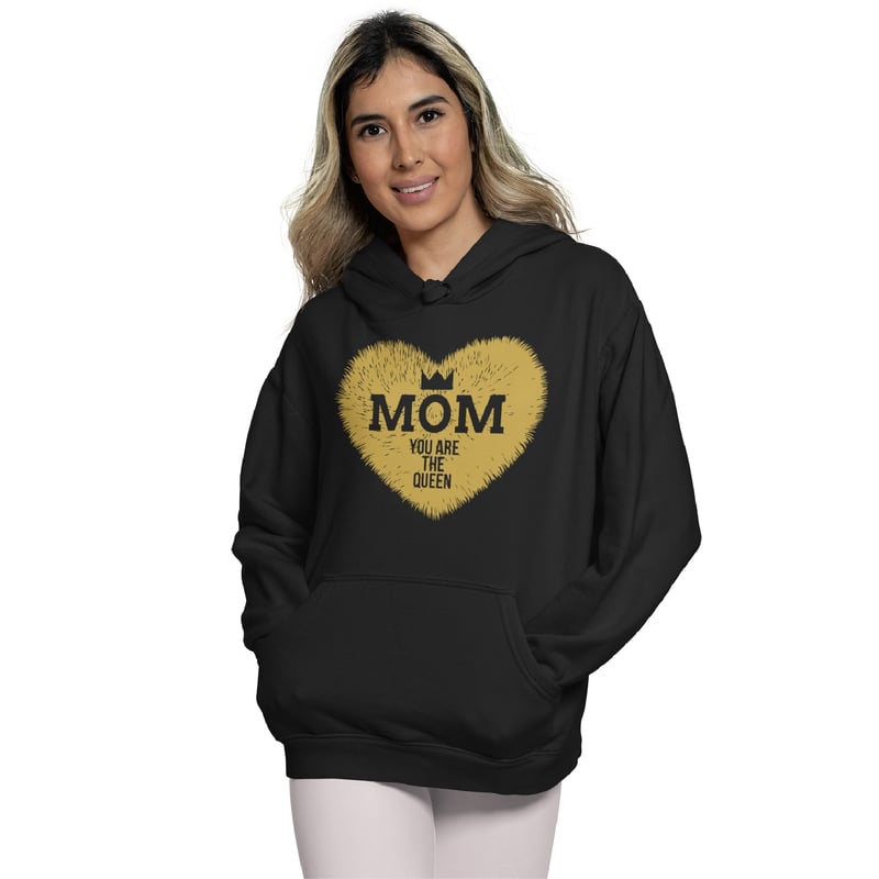 GENERICO - Polerón del día de las Madres Modelo MOM - YOU ARE THE QUEEN