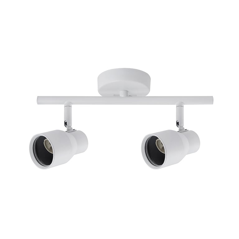 HB LEDS Foco Spot Cielo o Muro Porta 2xGU-10 Round Blanco Incluye ...