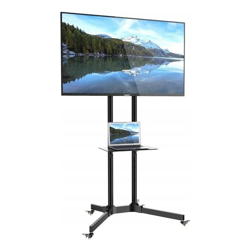 GENERICO Rack Soporte Con Ruedas Stand De Tv Móvil 32 A 70 Color Negro ...
