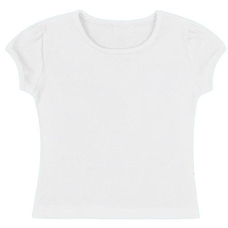 Polera nina blanca algodon Blanco