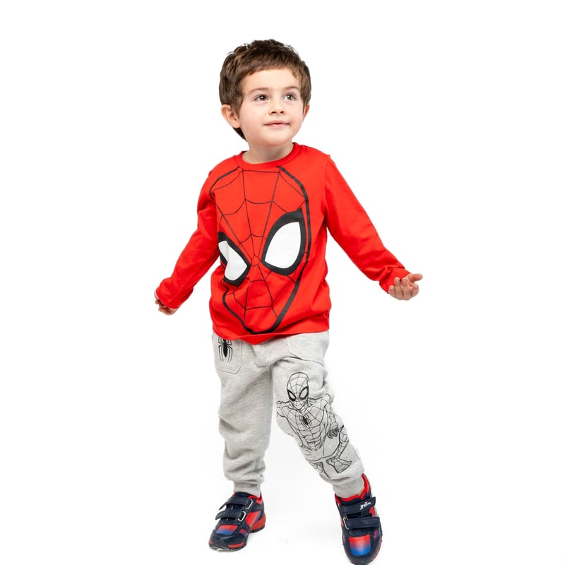 Pantalon de Buzo Nino Spiderman Gris Marvel