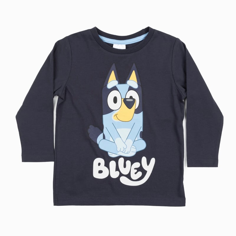 BLUEY Polera Manga Larga Niño Bluey y Bingo Gris Bluey | falabella.com