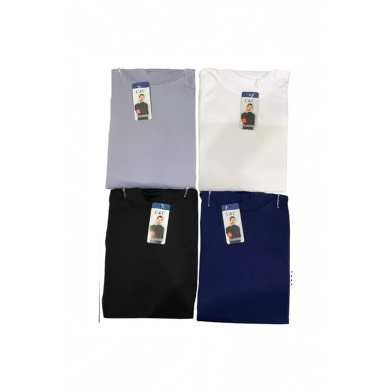 Camiseta De Polar Cuello Alto Hombre Color Negro