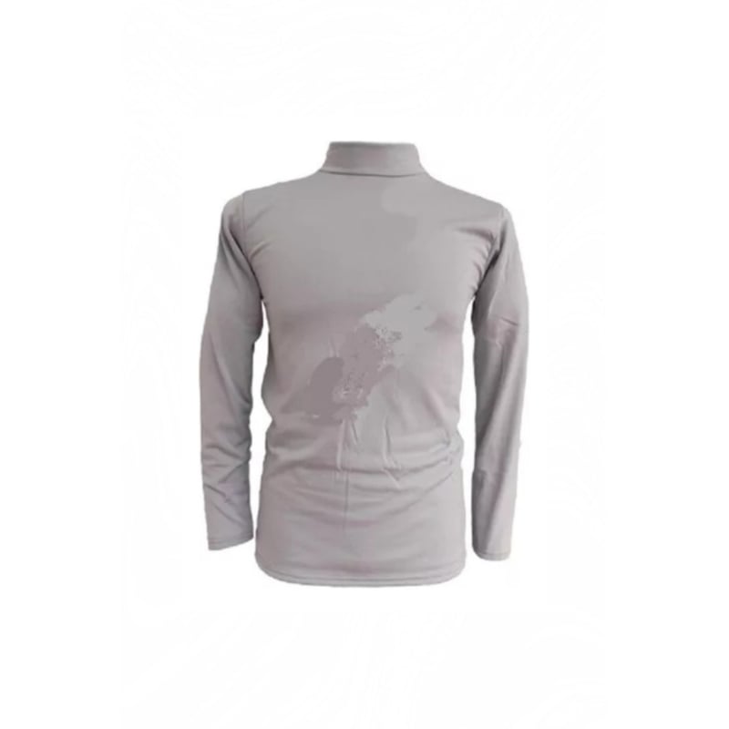Camiseta De Polar Cuello Alto Hombre Color Gris
