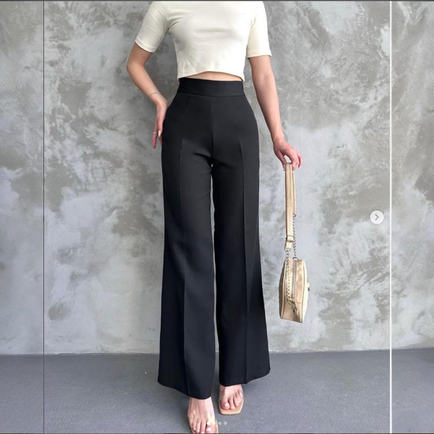 Pantalon Palazzo Moderno Elegante Mujer