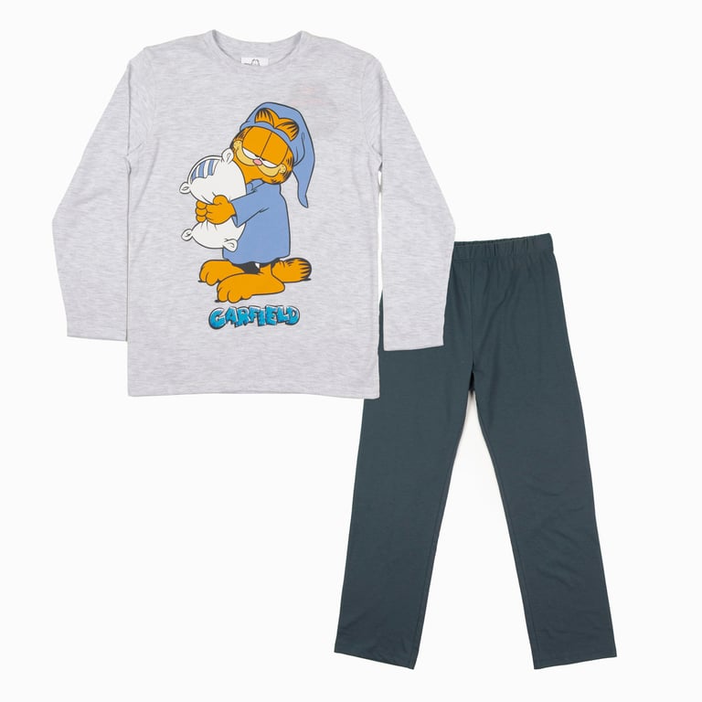 GARFIELD Pijama Largo Niño Sleep Gris Garfield | falabella.com