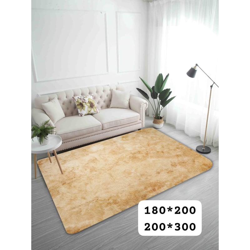 Generico Alfombra Peluda Tipo Shaggy 300x200cm Beige Matizada