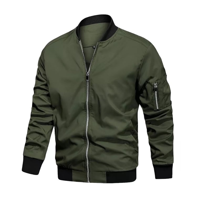 Chaqueta bomber verde hombre deals