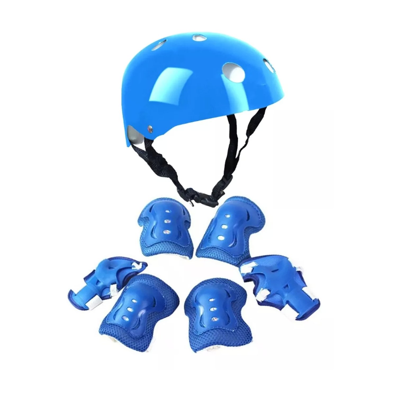 GENERICO Kit Casco Urbano Protectores Rodilleras Coderas Munequeras falabella