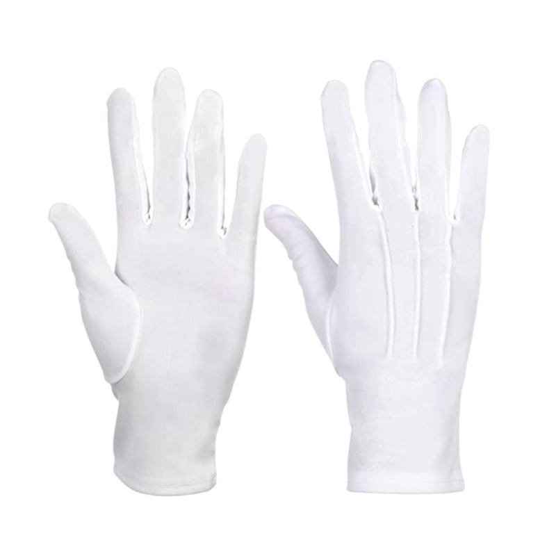 Guantes Formales Blancos Nuevos, Guantes Tácticos, Esmoquin, Guardia De Honor Desfile Papa Noel Inspeccion~p166268963