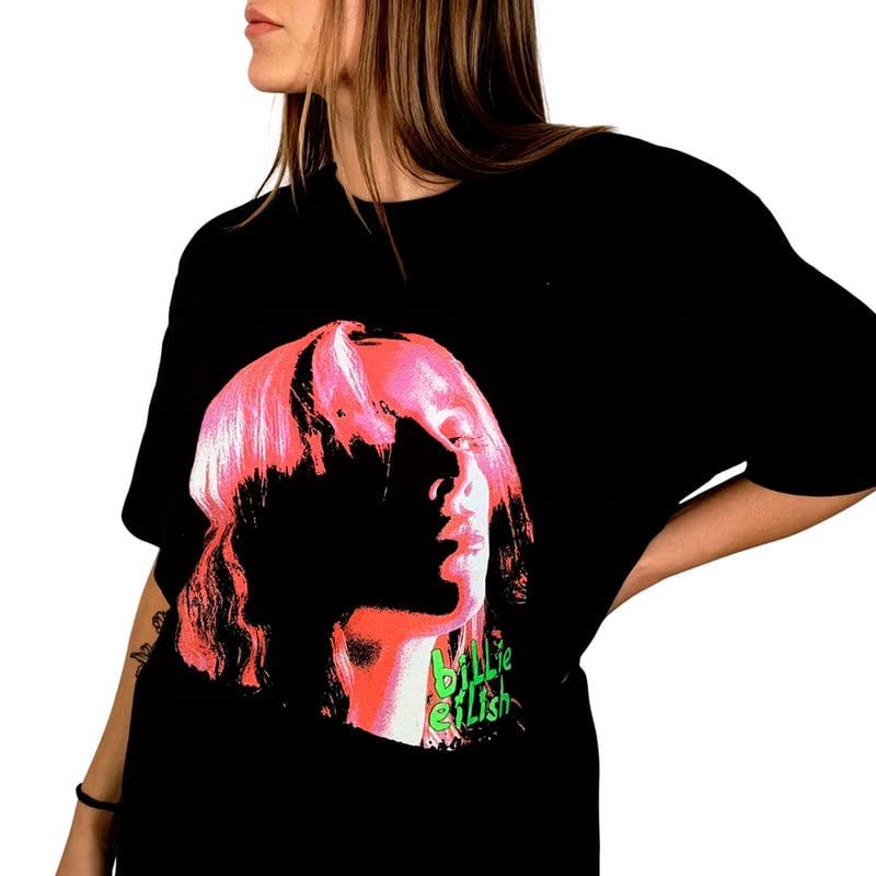 BILLIE EILISH - Polera original unisex de Billie Eilish con diseño de Neon Shadow Pink…