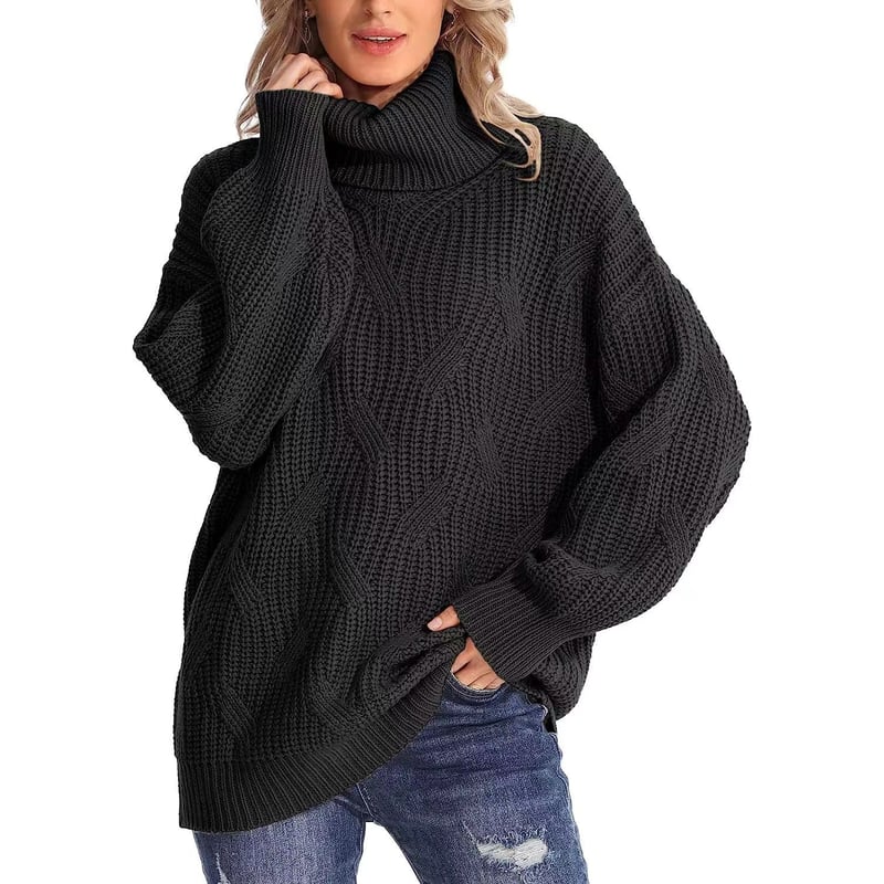 Sueter negro con cuello shop