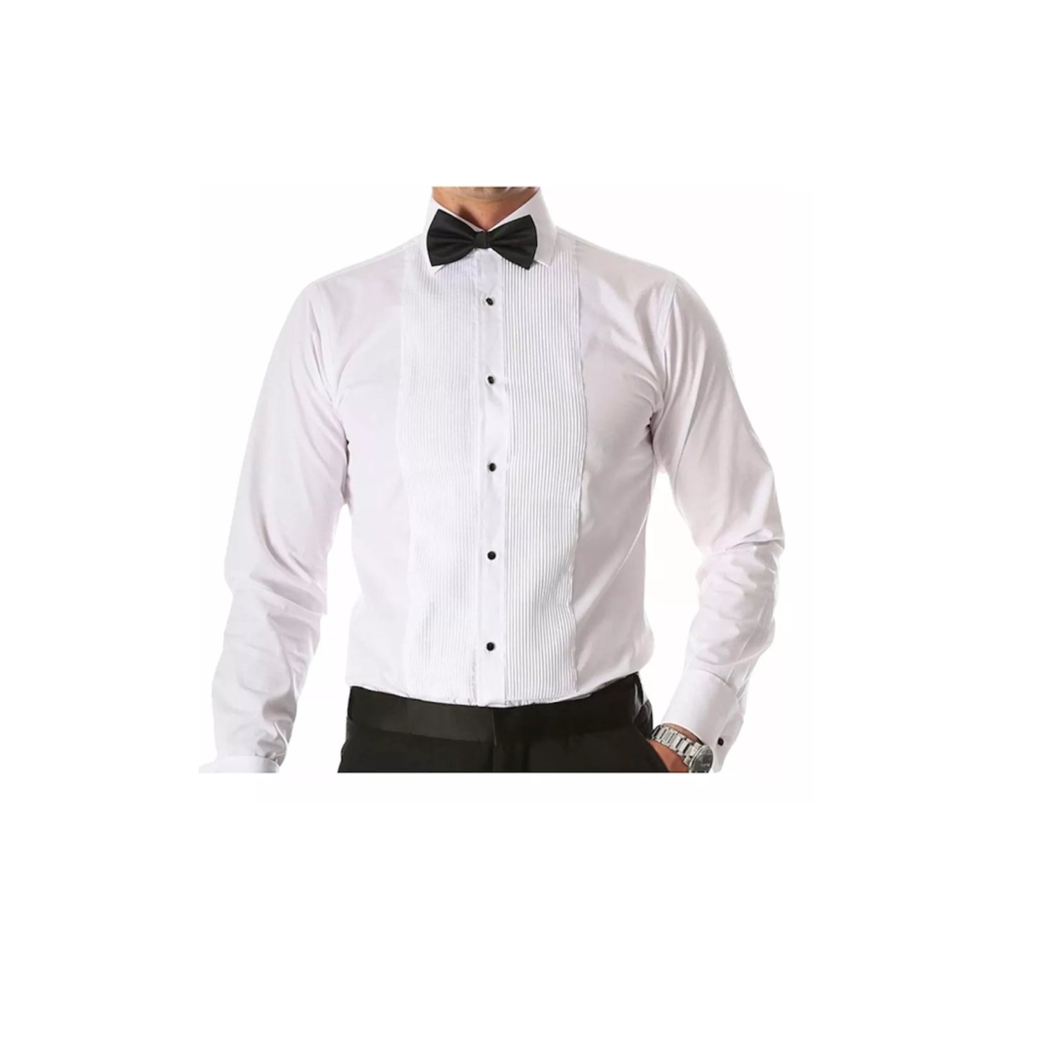 GENERICO Camisa Blanca Plisada Esmoquin De Hombre Novio evento falabella