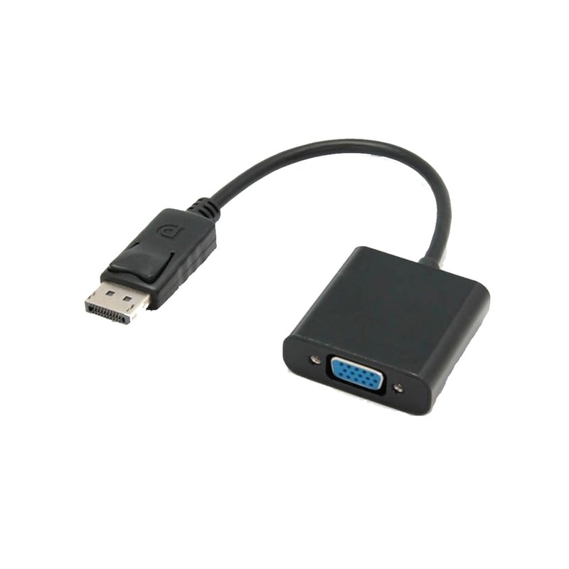 Adaptador De DisplayPort (DP) Macho A VGA Hembra - Convierte Señal Para Monitores Antiguos